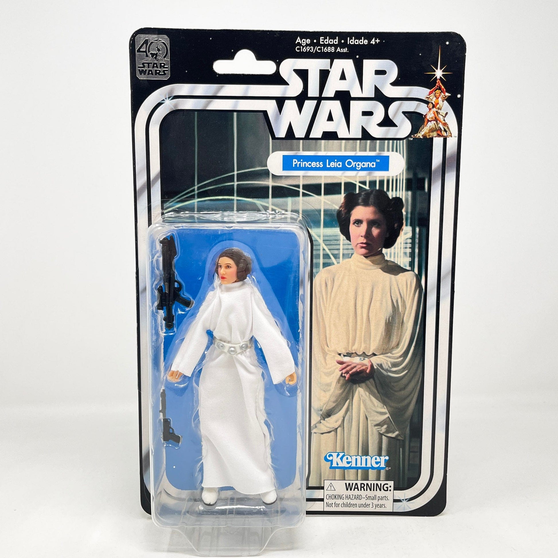 Vintage Hasbro Star Wars Modern MOC Princess Leia Organa (ANH) - Black Series 40th Hasbro Star Wars Action Figure