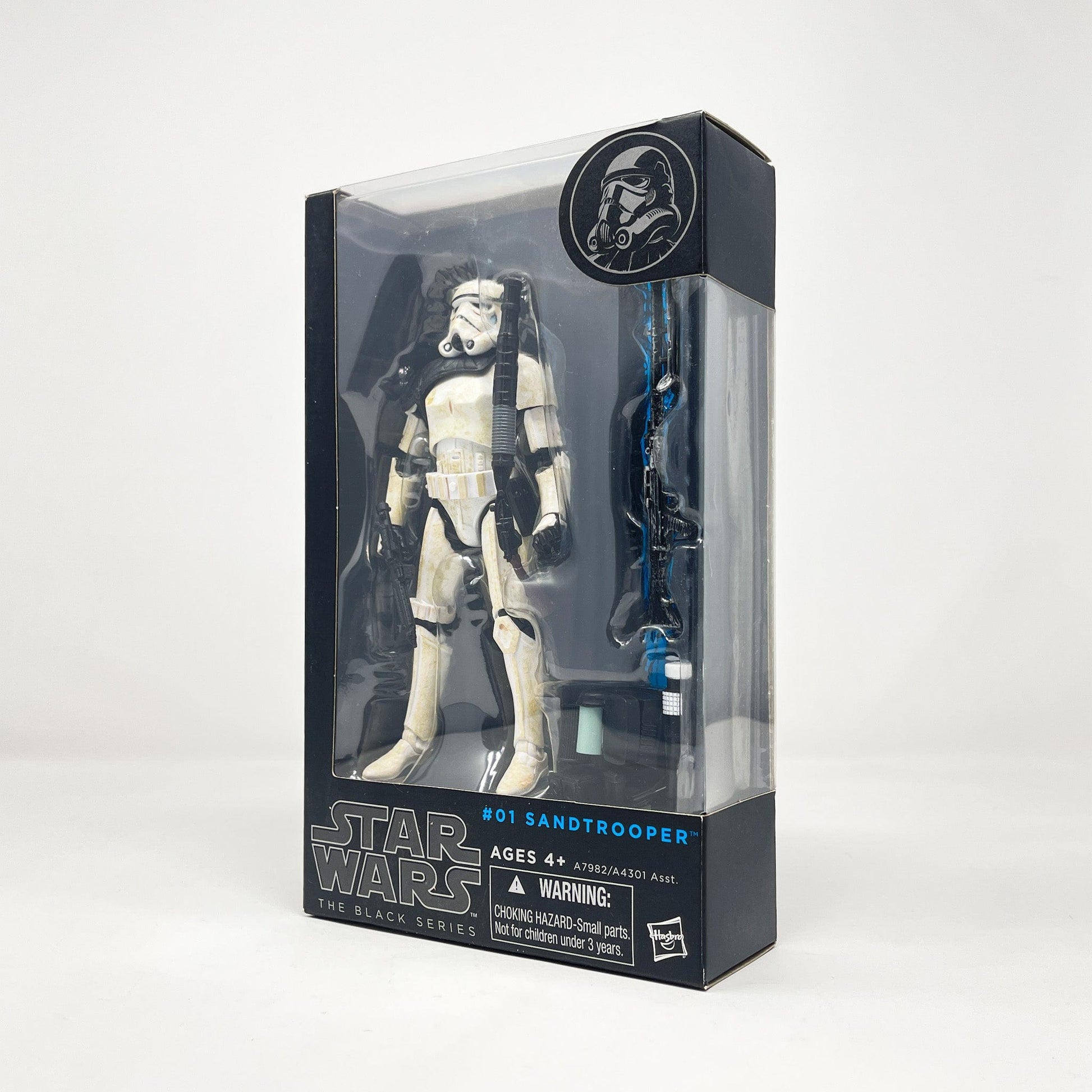 Vintage Hasbro Star Wars Modern MOC Sandtrooper #01 (2014) Blue Line - Black Series Hasbro Star Wars Action Figure