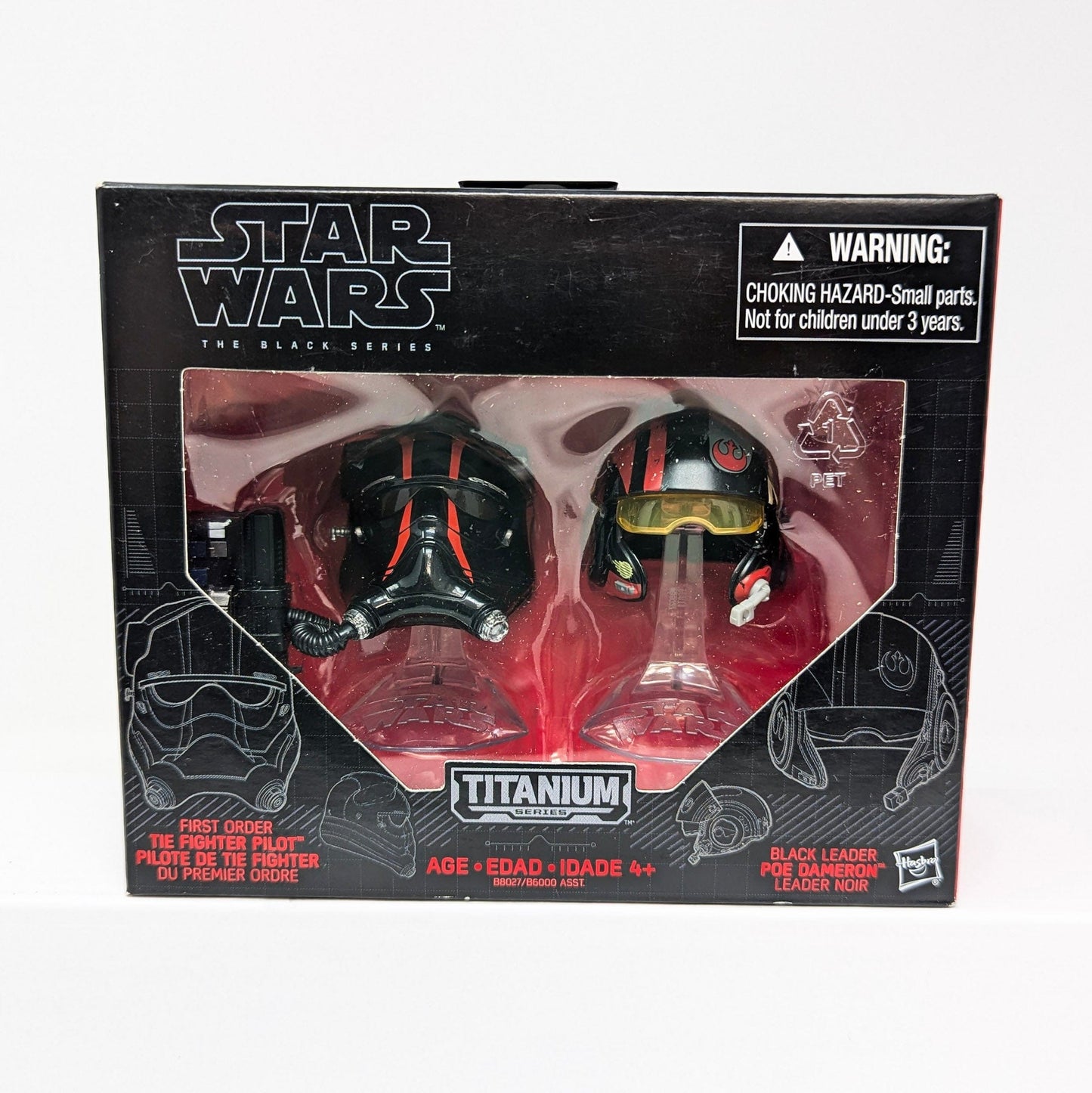 Vintage Hasbro Star Wars Modern MOC Titanium Helmets #01 - 10 Complete Set - Black Series Hasbro Star Wars 2016 - 2017