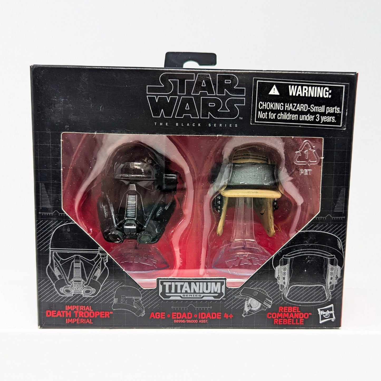 Vintage Hasbro Star Wars Modern MOC Titanium Helmets #01 - 10 Complete Set - Black Series Hasbro Star Wars 2016 - 2017