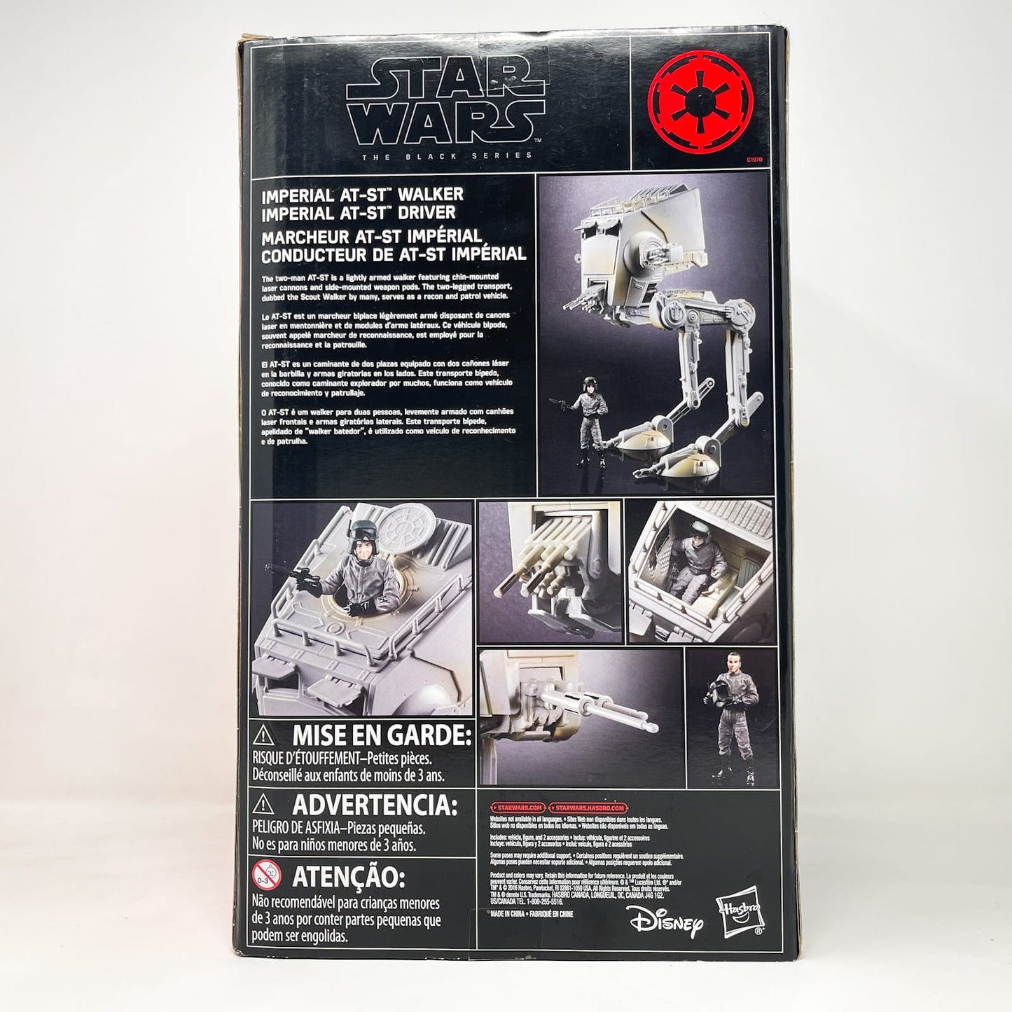 Vintage Hasbro Star Wars Modern Ships Imperial AT-ST Walker with Imperial AT-ST Driver - Hasbro Black Series 3.75" (2017)
