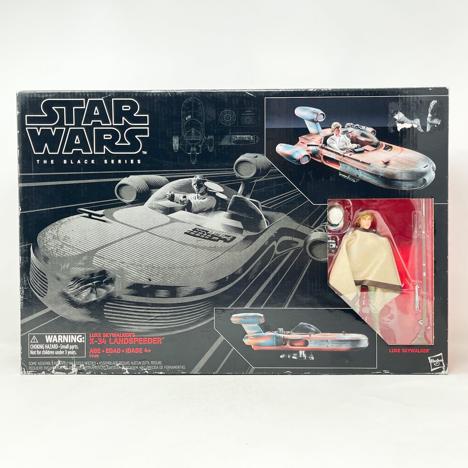 Vintage Hasbro Star Wars Modern Ships X-34 Landspeeder and Luke Skywalker - Black Series Figure Pack