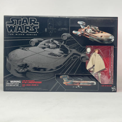 Vintage Hasbro Star Wars Modern Ships X-34 Landspeeder and Luke Skywalker - Black Series Figure Pack