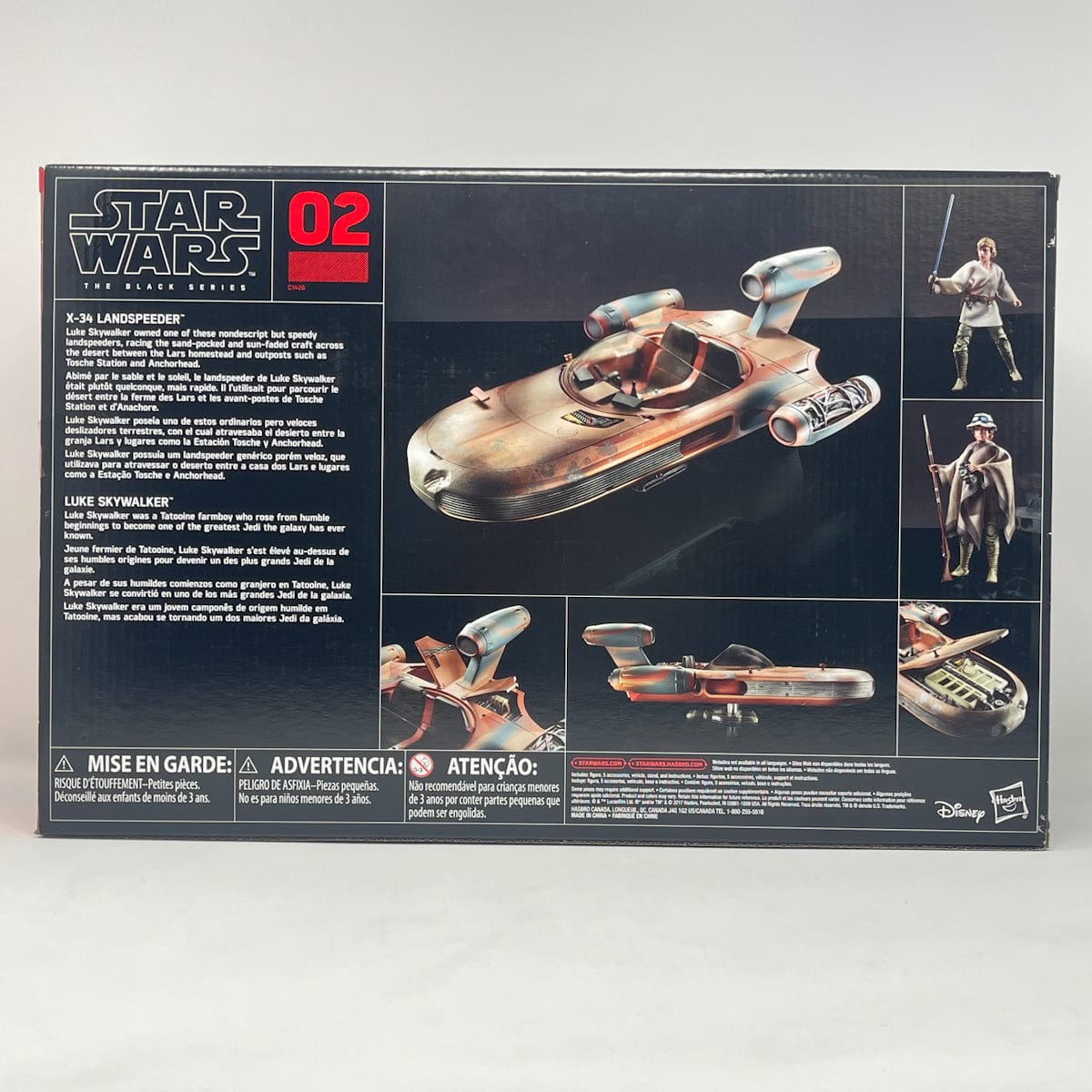 Vintage Hasbro Star Wars Modern Ships X-34 Landspeeder and Luke Skywalker - Black Series Figure Pack