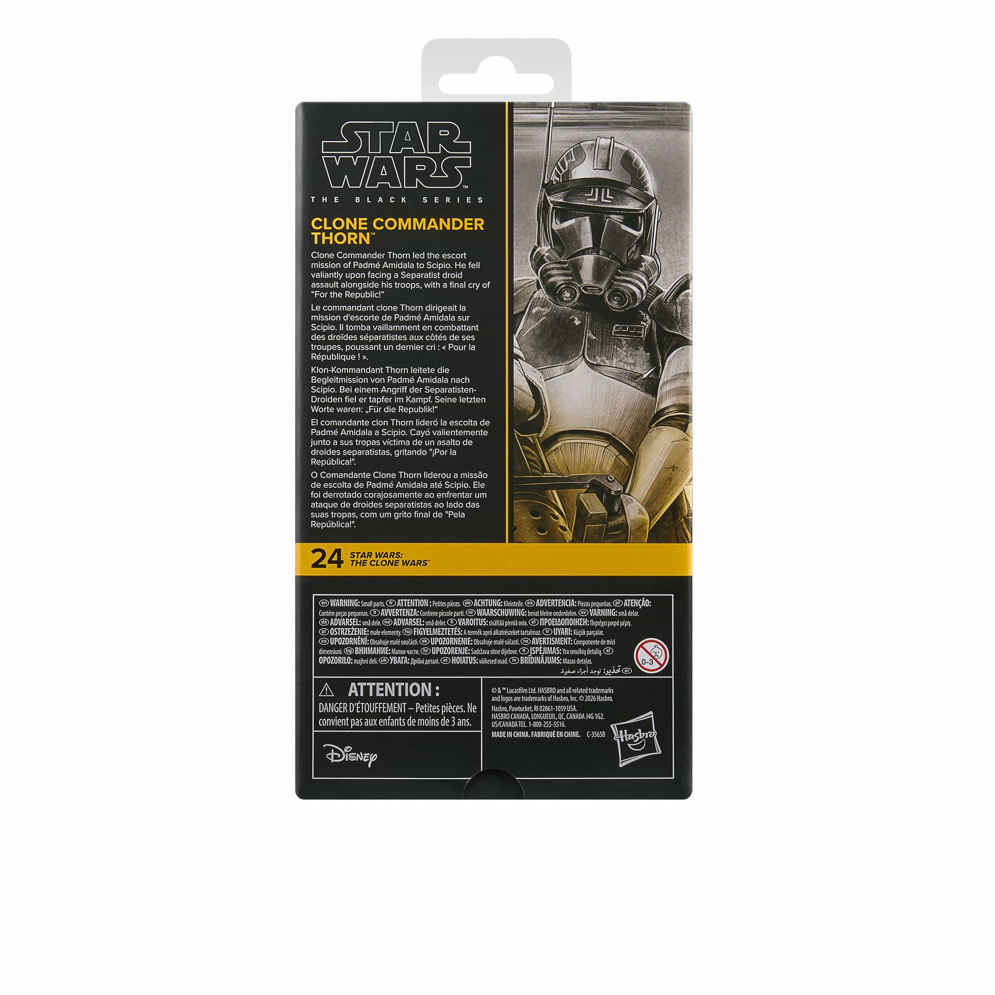 Vintage Hasbro Star Wars Pre-Order Pre-Order Clone Commander Thorn CW 24 - Hasbro Black Series (2026)