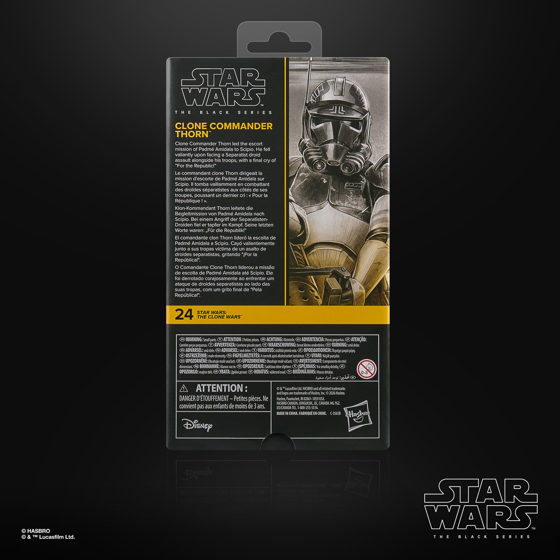 Vintage Hasbro Star Wars Pre-Order Pre-Order Clone Commander Thorn CW 24 - Hasbro Black Series (2026)