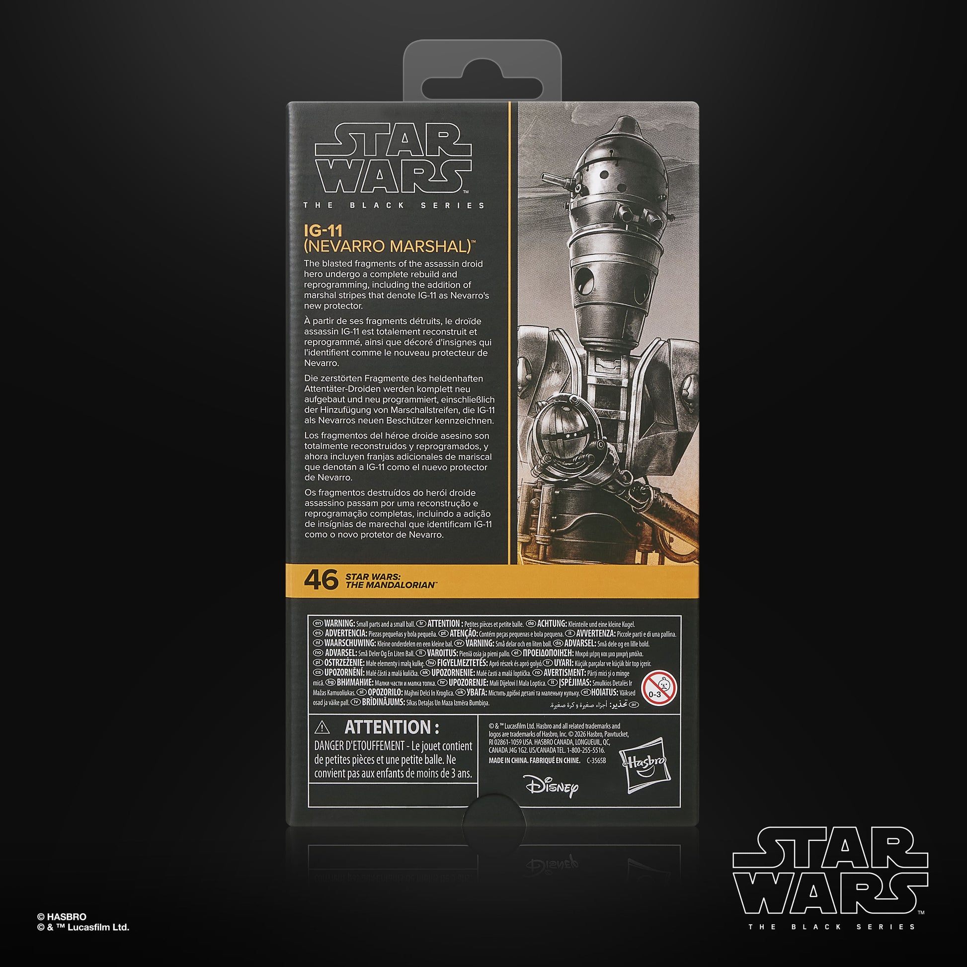 Vintage Hasbro Star Wars Pre-Order Pre-Order IG-11 (Nevarro Marshal) - Mandalorian #46 - Hasbro Black Series (2026)