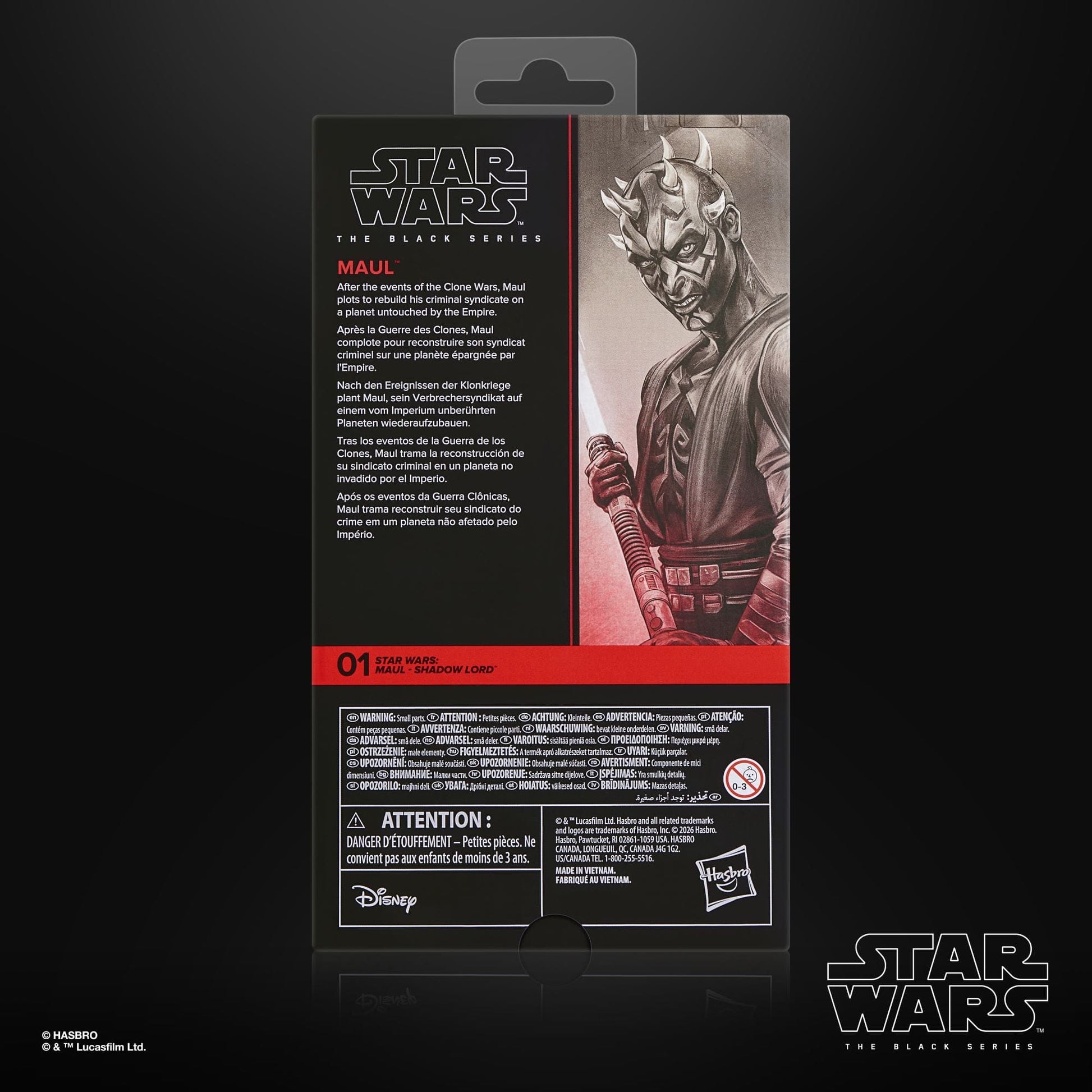 Vintage Hasbro Star Wars Pre-Order Pre-Order Maul - Maul Shadow Lord #01 - Hasbro Black Series (2026)