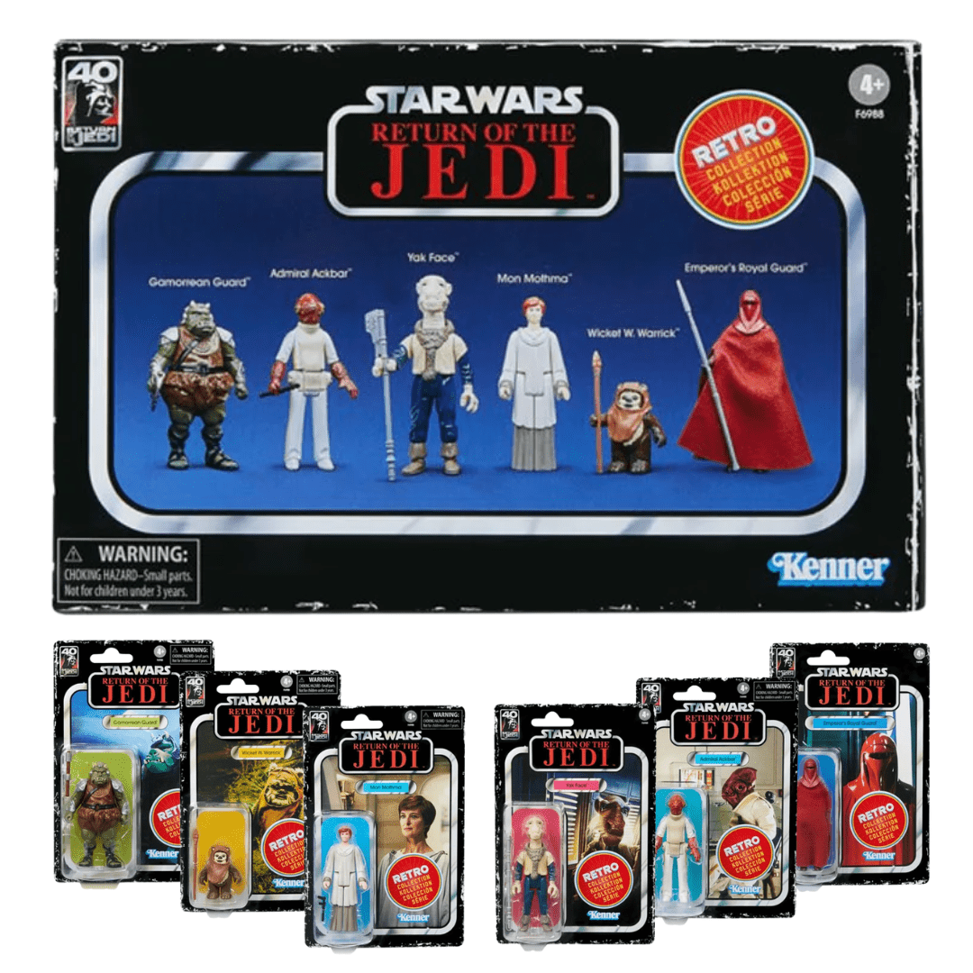 Vintage Hasbro Star Wars Pre-Order Pre-Order ROTJ - Retro Collection - Wave 2 - Sealed Set of 6