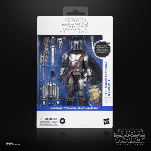 Vintage Hasbro Star Wars Pre-Order Pre-Order The Mandalorian & Grogu Deluxe WHITE BOX - #01 - Hasbro Black Series (2026)