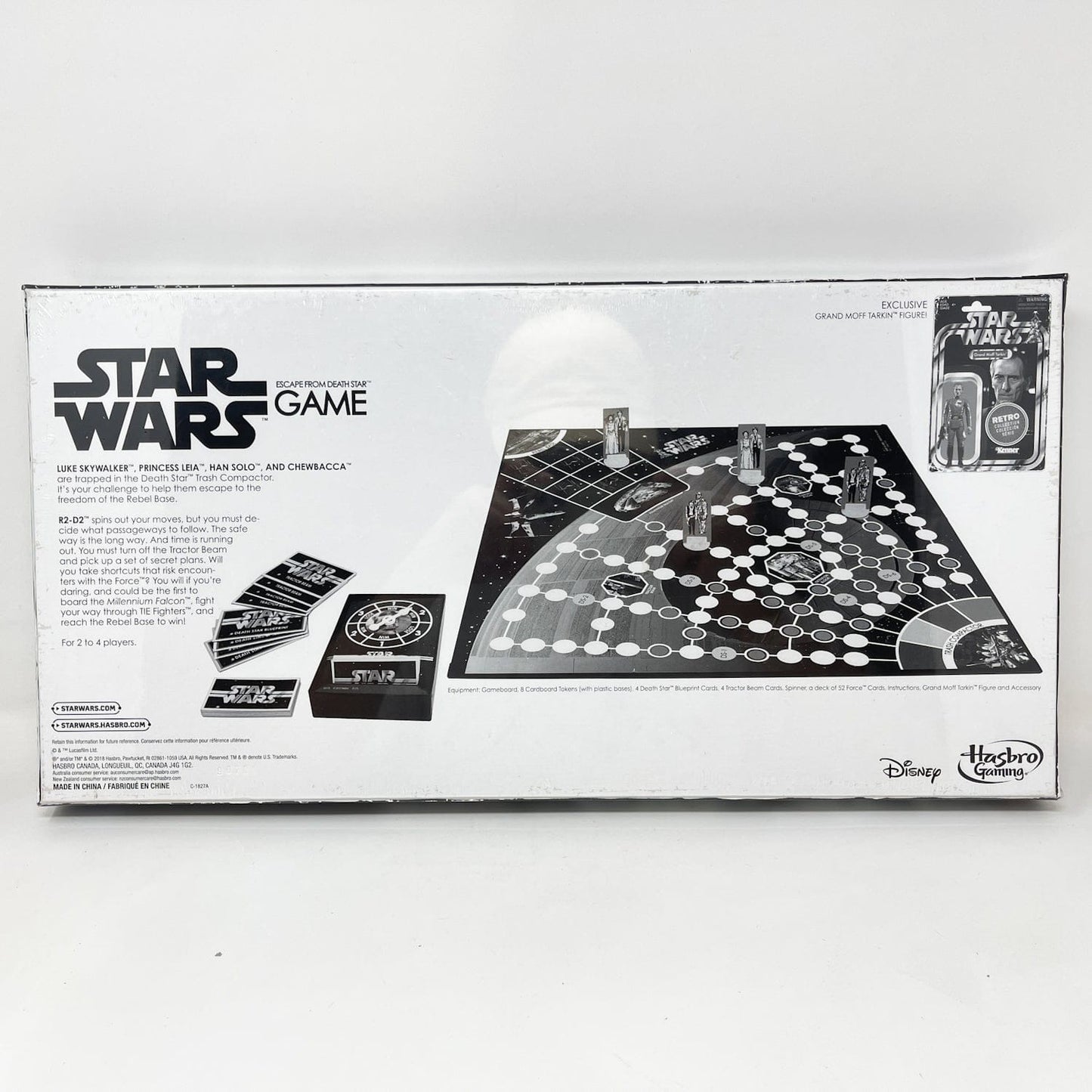 Vintage Hasbro Star Wars Retro Collection Escape The Death Star Game w/ Tarkin Figure - Hasbro Retro Collection