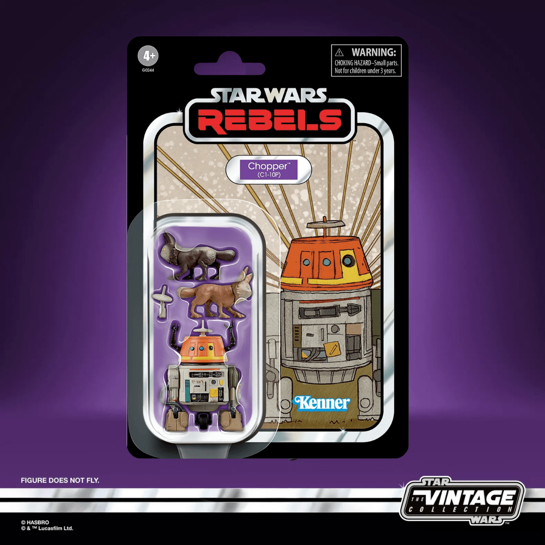 Vintage Hasbro Star Wars VC332 Sabine Wren & VC333 Chopper (C1-10P) 2 Pack (2024)- The Vintage Collection