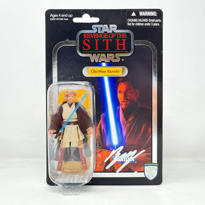 Vintage Hasbro Star Wars Vintage Collection Carded Ewan McGregor Autographed VC016 Obi Wan Kenobi FOIL ROTS 2010 - Hasbro The Vintage Collection