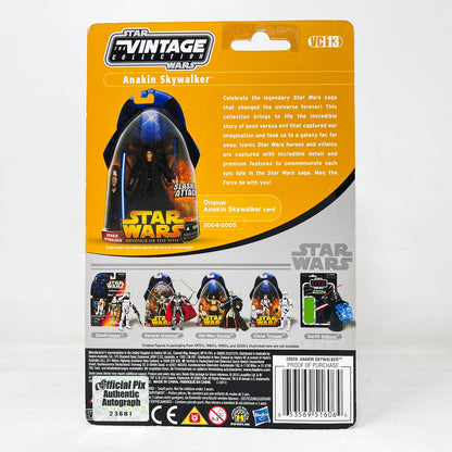 Vintage Hasbro Star Wars Vintage Collection Carded Hayden Christensen Autographed VC013 Anakin Skywalker FOIL - ROTS 2010 - Hasbro The Vintage Collection