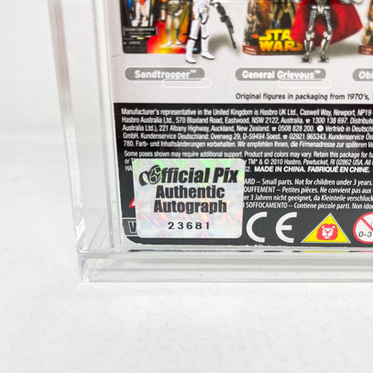 Vintage Hasbro Star Wars Vintage Collection Carded Hayden Christensen Autographed VC013 Anakin Skywalker FOIL - ROTS 2010 - Hasbro The Vintage Collection