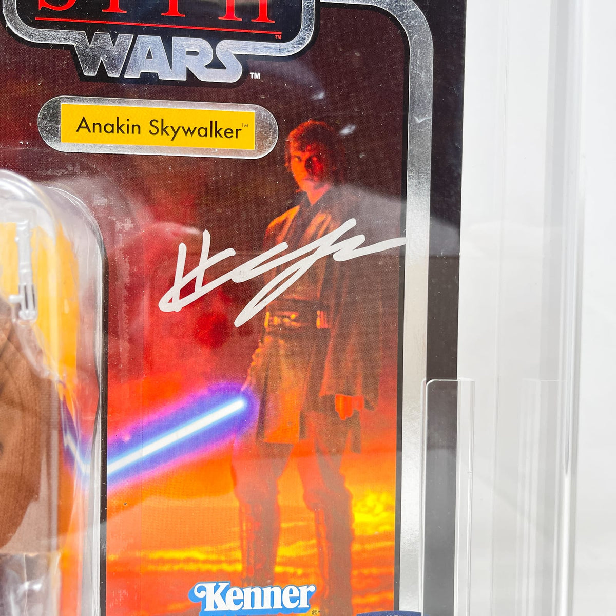 Vintage Hasbro Star Wars Vintage Collection Carded Hayden Christensen Autographed VC013 Anakin Skywalker FOIL - ROTS 2010 - Hasbro The Vintage Collection