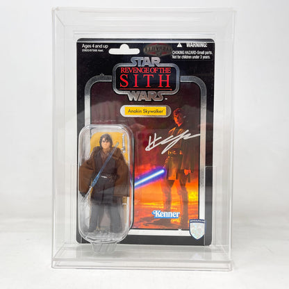 Vintage Hasbro Star Wars Vintage Collection Carded Hayden Christensen Autographed VC013 Anakin Skywalker FOIL - ROTS 2010 - Hasbro The Vintage Collection