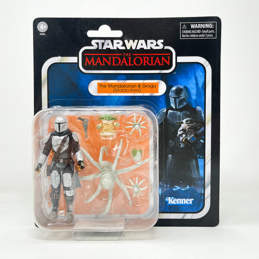 Vintage Hasbro Star Wars Vintage Collection Carded VC 211 The Mandalorian & Grogu (Maldo Kreis) Deluxe - Hasbro The Vintage Collection (2022)
