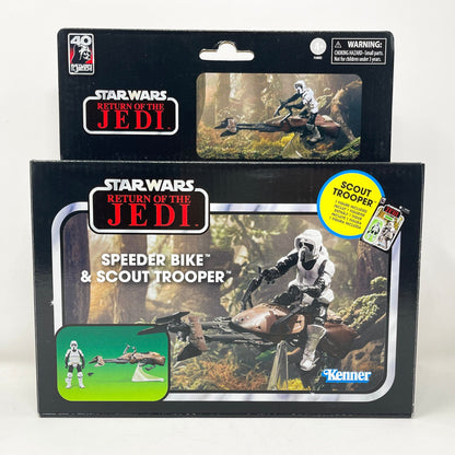 Vintage Hasbro Star Wars Vintage Collection Carded VC Speeder Bike & ROTJ Scout Trooper (Deluxe) - The Vintage Collection Hasbro Star Wars