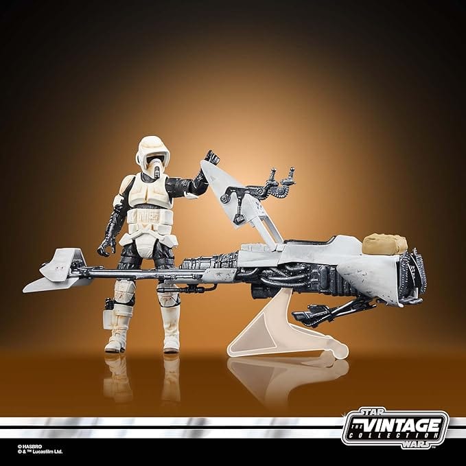 Vintage Hasbro Star Wars Vintage Collection Carded VC Speeder Bike - Scout Trooper & Grogu (Deluxe) - The Vintage Collection Hasbro Star Wars