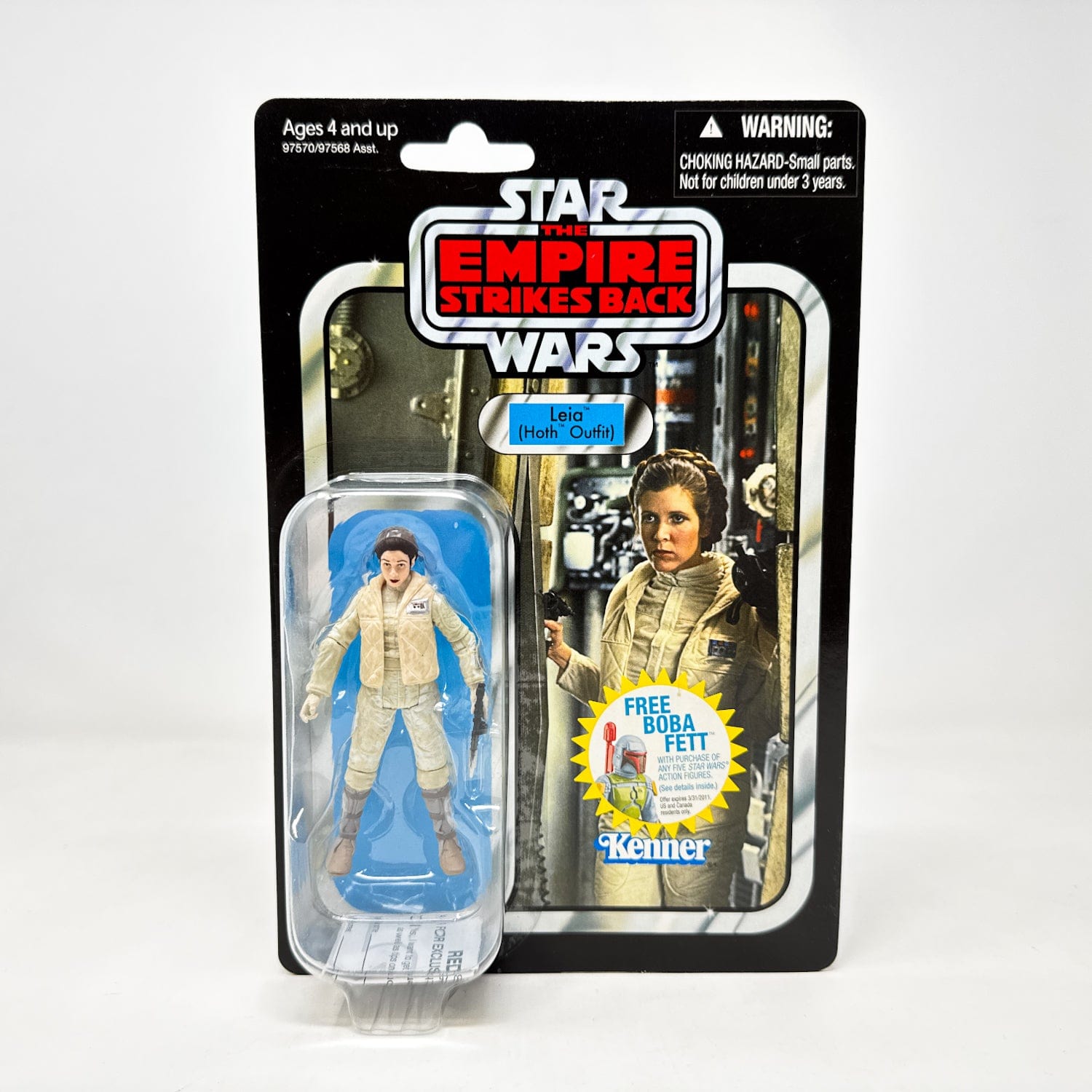 Vintage Hasbro Star Wars Vintage Collection Carded VC002 Leia - Hoth Outfit 2010 - The Vintage Collection Hasbro Star Wars
