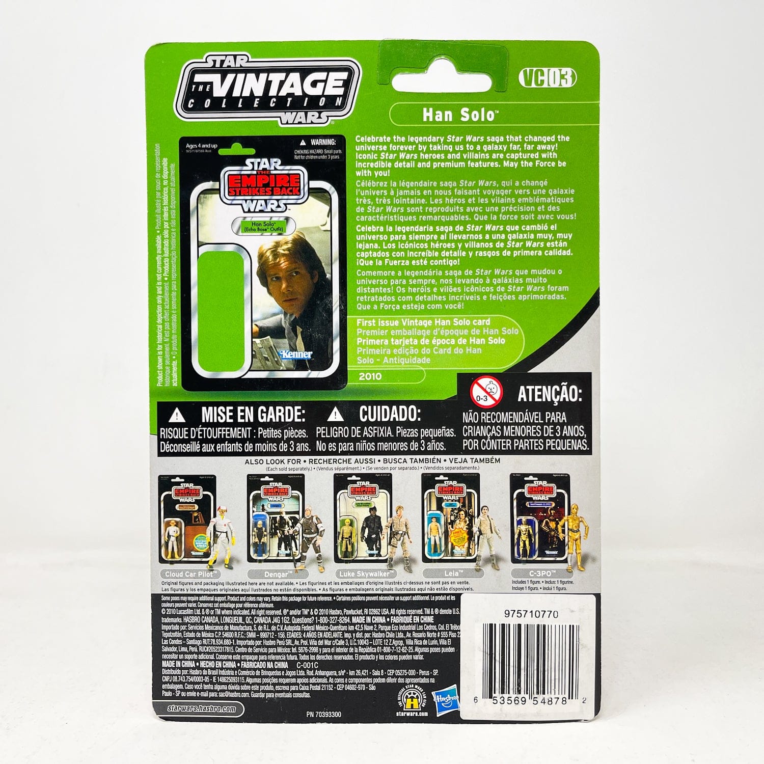 Vintage Hasbro Star Wars Vintage Collection Carded VC003 Han Solo - Echo Base Outfit - Canadian The Vintage Collection