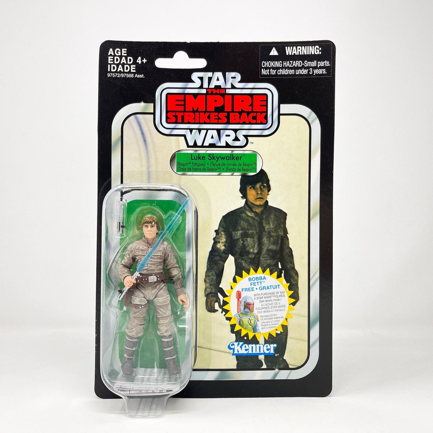 Vintage Hasbro Star Wars Vintage Collection Carded VC004 Luke Skywalker - Bespin Fatigues (Canadian Cardback) 2010 - The Vintage Collection Hasbro Star Wars