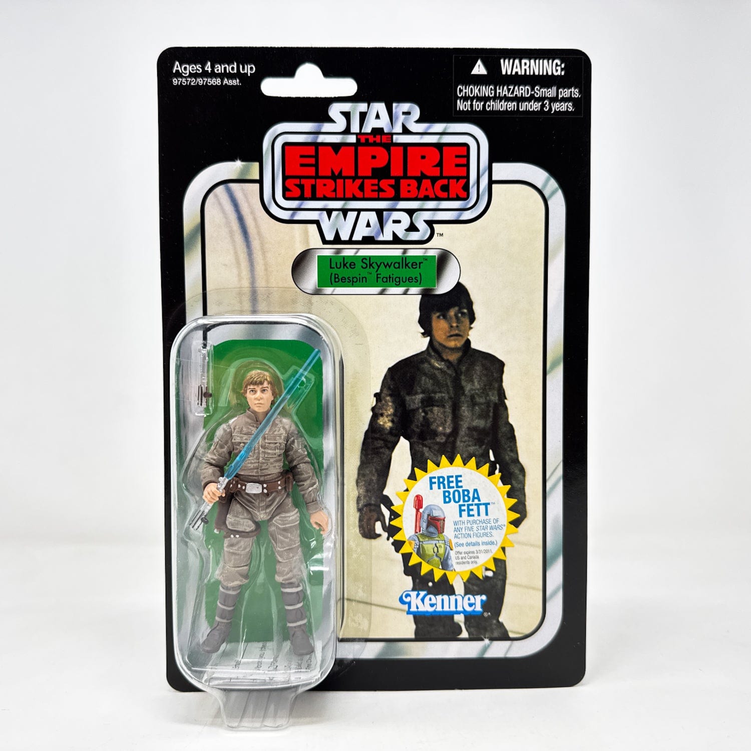 Vintage Hasbro Star Wars Vintage Collection Carded VC004 Luke Skywalker (Bespin Fatigues) Fett Offer (2010) - The Vintage Collection Hasbro
