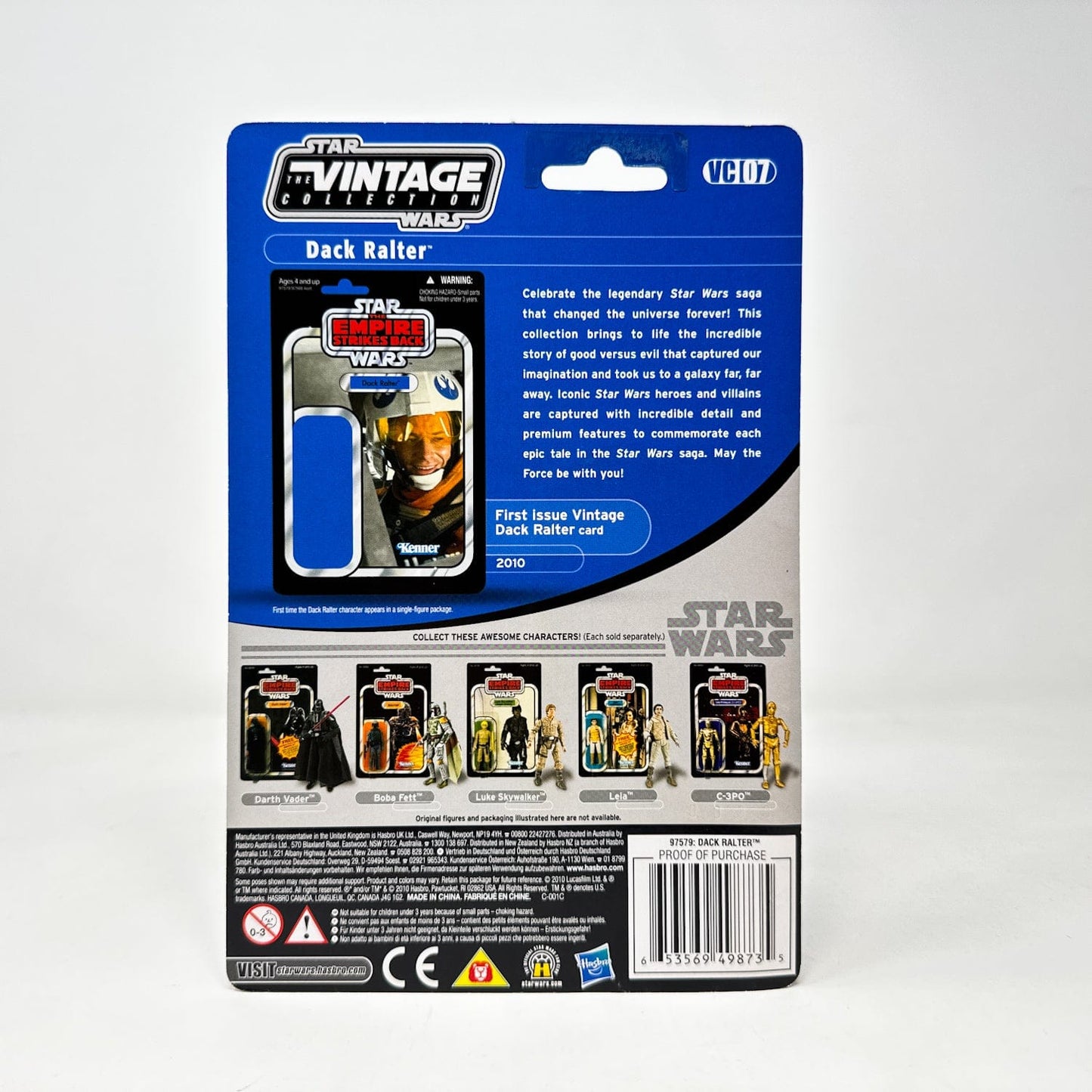 Vintage Hasbro Star Wars Vintage Collection Carded VC007 Dack Ralter - Snowspeeder Pilot 2010 - The Vintage Collection Hasbro