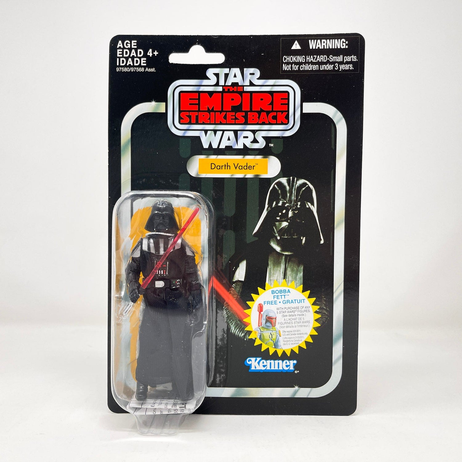 Vintage Hasbro Star Wars Vintage Collection Carded VC008 Darth Vader (ESB) 2010 - Canadian Error Offer - The Vintage Collection