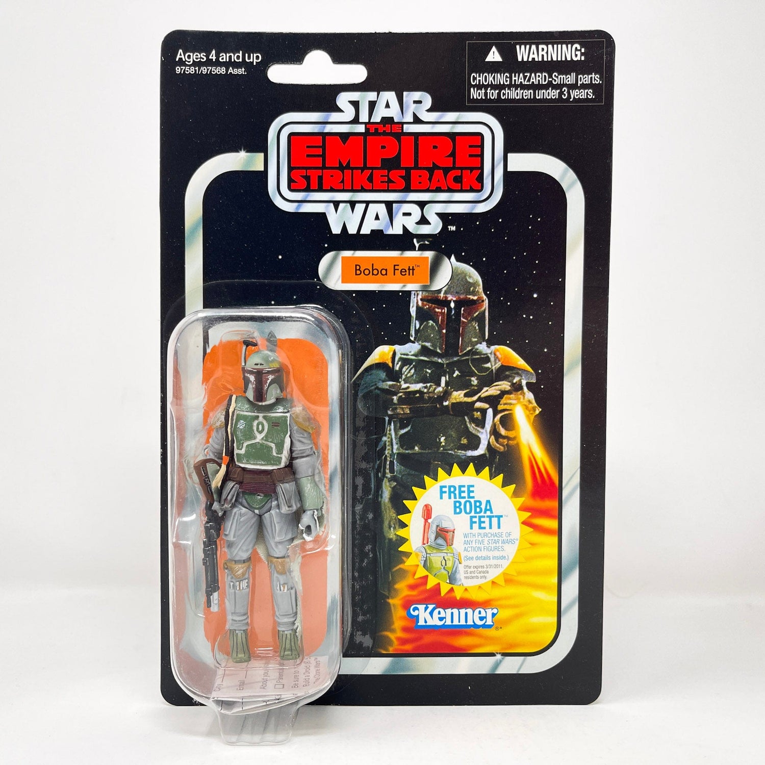 Vintage Hasbro Star Wars Vintage Collection Carded VC009 Boba Fett - ESB (2010) w/ Boba Fett Offer - The Vintage Collection