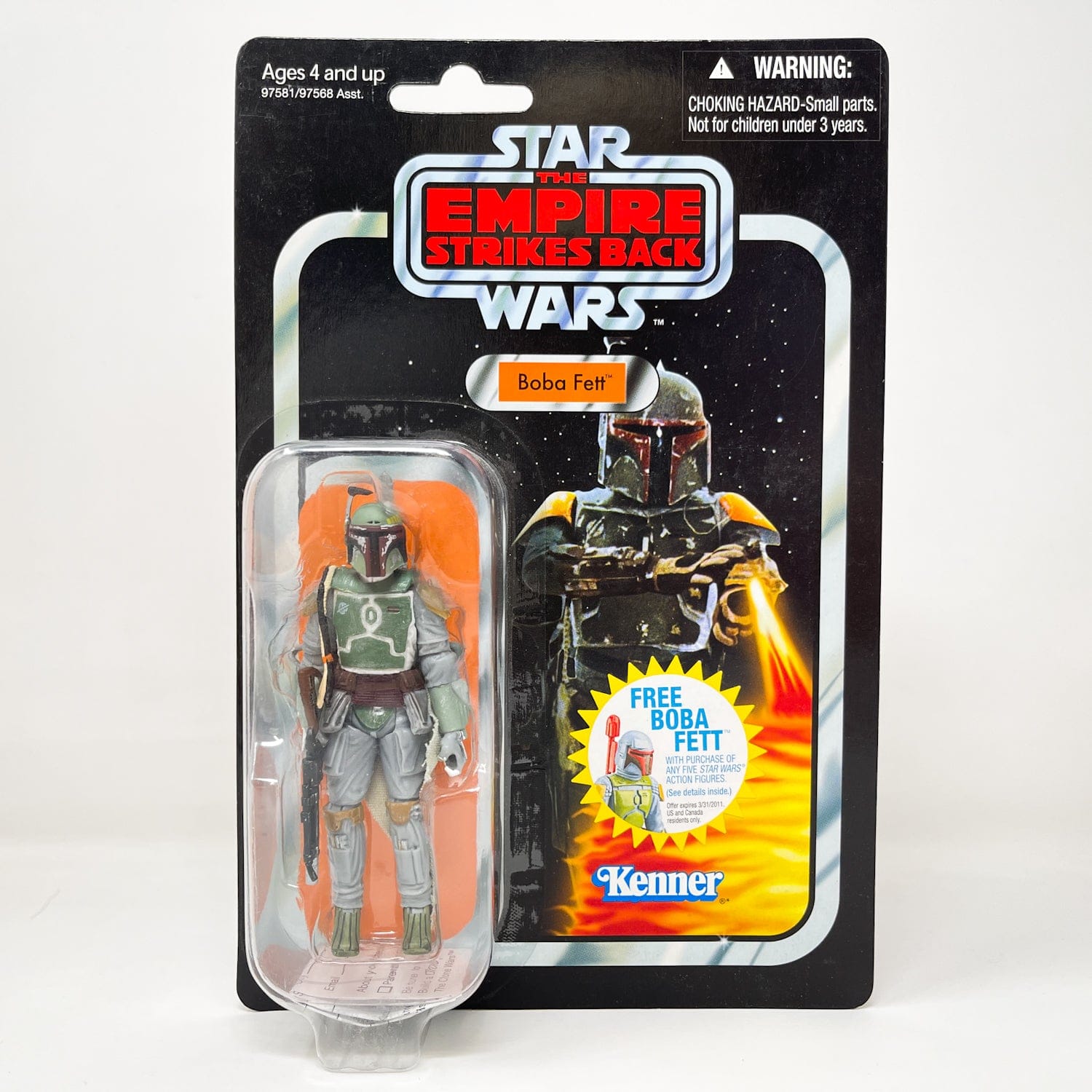 Vintage Hasbro Star Wars Vintage Collection Carded VC009 Boba Fett - ESB (2010) w/ Boba Fett Offer - The Vintage Collection