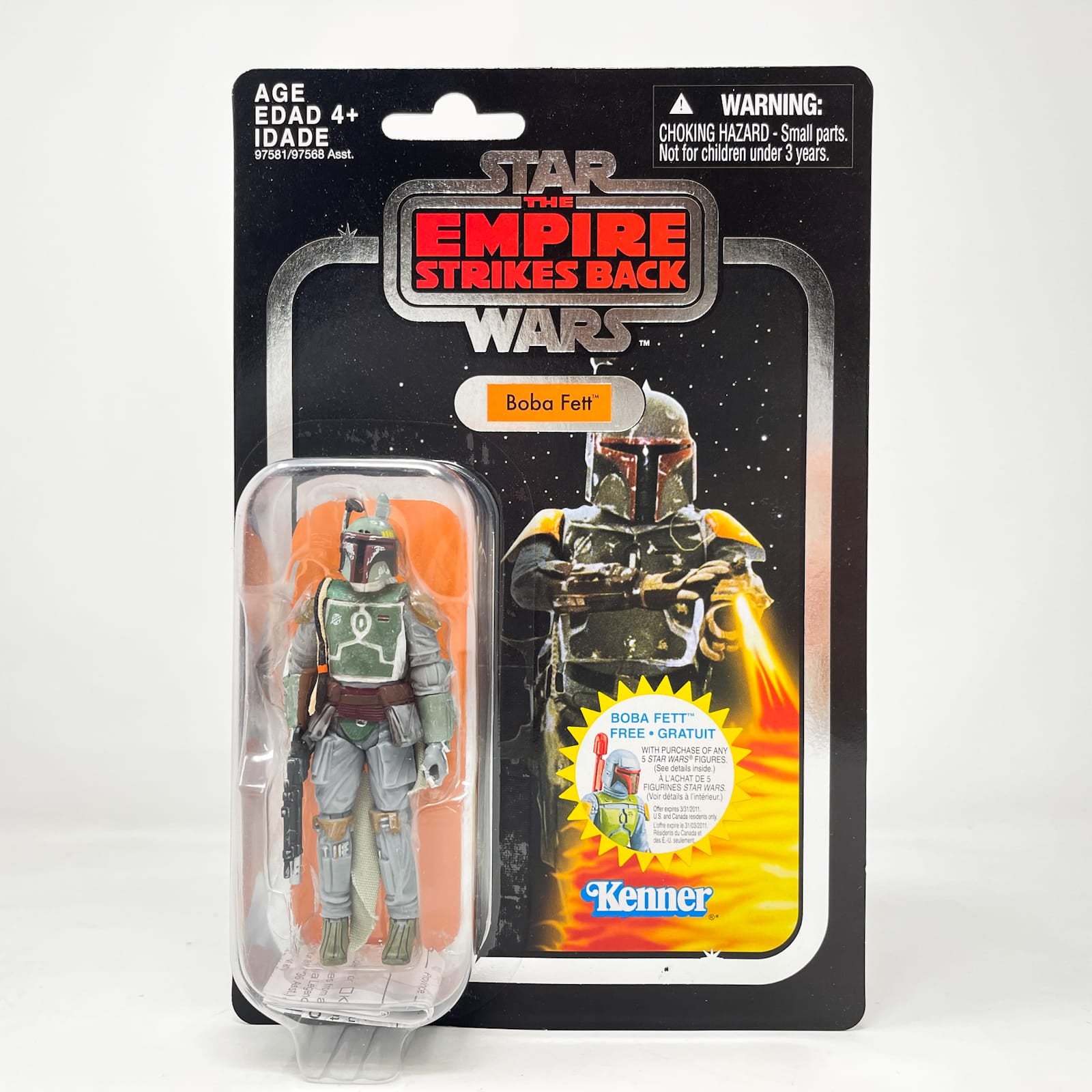 Vintage Hasbro Star Wars Vintage Collection Carded VC009 Boba Fett ESB FOIL - Canadian Cardback - The Vintage Collection (2010)