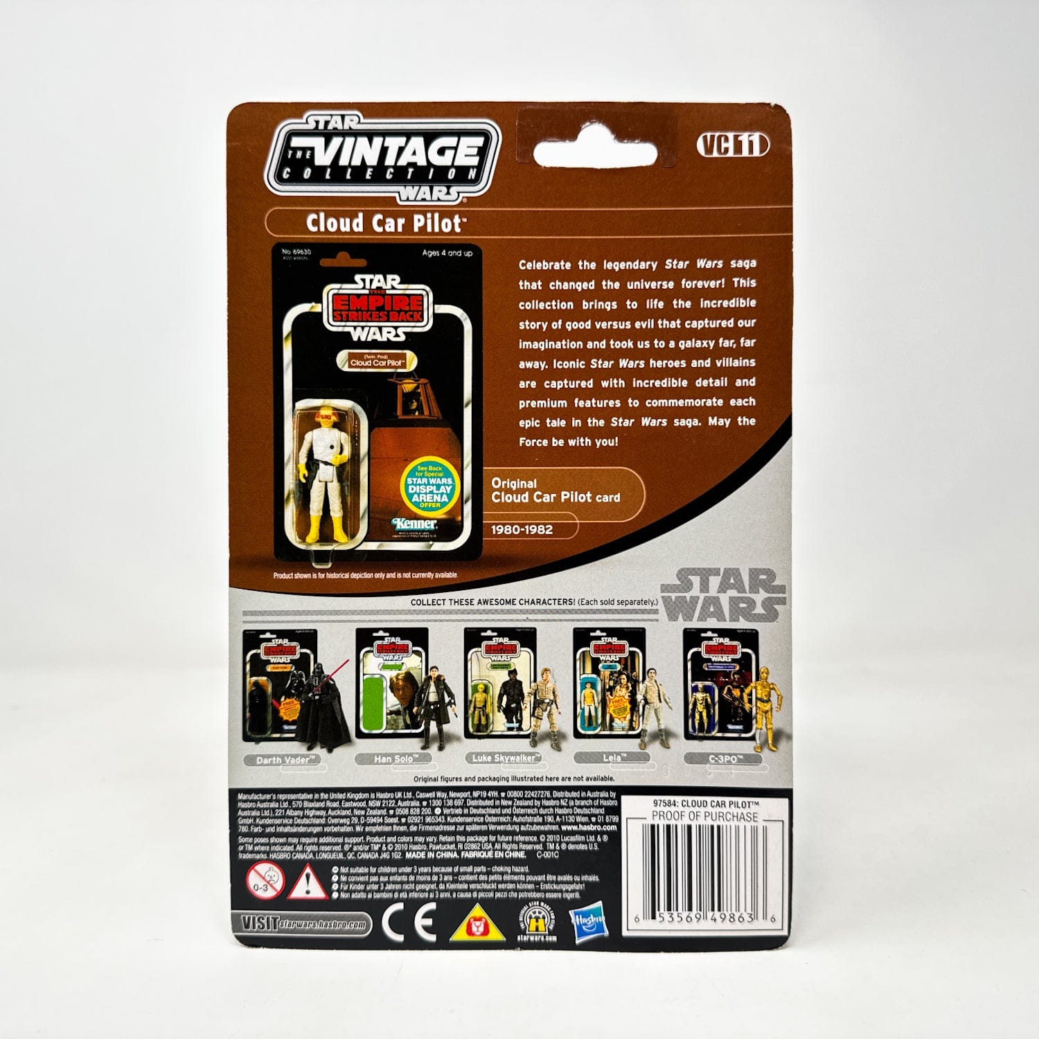 Vintage Hasbro Star Wars Vintage Collection Carded VC011 Cloud Car Pilot (Twin Pod) - The Vintage Collection Hasbro Star Wars