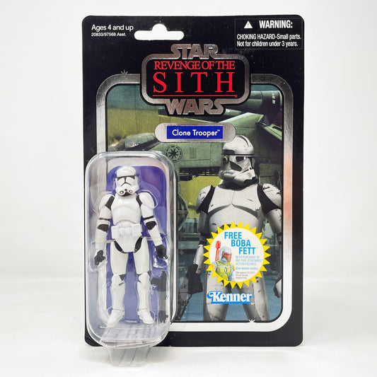 Vintage Hasbro Star Wars Vintage Collection Carded VC015 Clone Trooper (2010) - Foil Card Back - The Vintage Collection