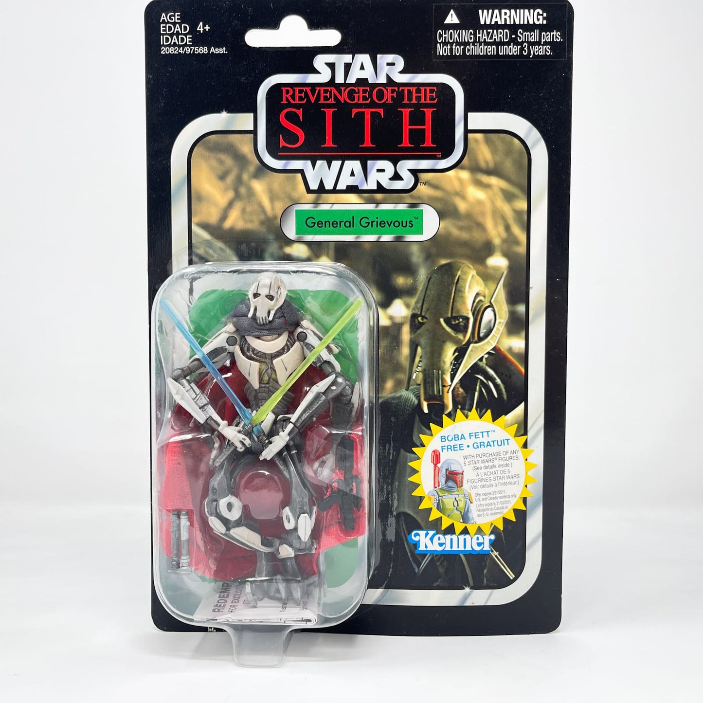 Vintage Hasbro Star Wars Vintage Collection Carded VC017 General Grievous - Canadian Fett Offer - The Vintage Collection (2010)