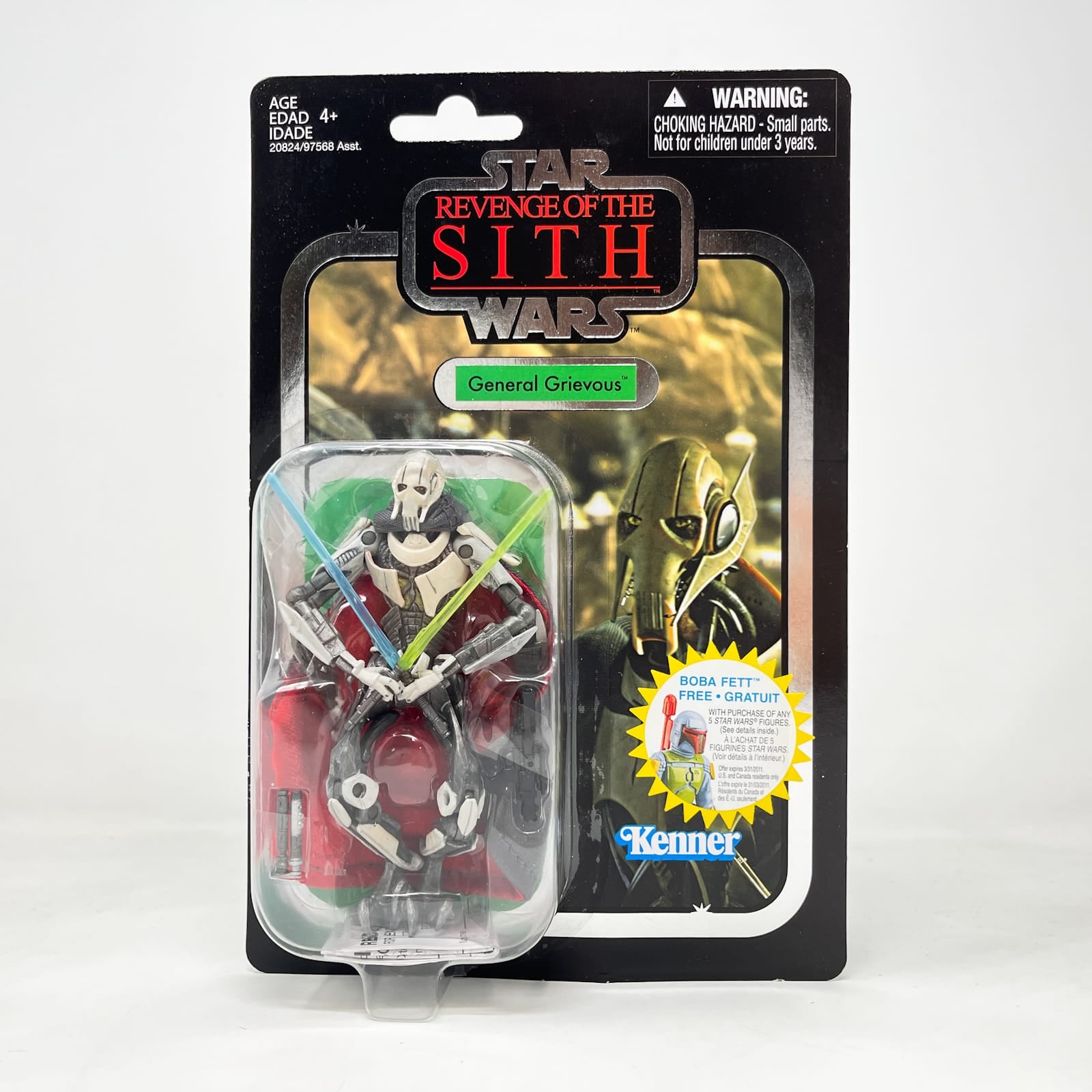 VC017 General Grievous FOIL - Canadian Cardback - Hasbro Vintage