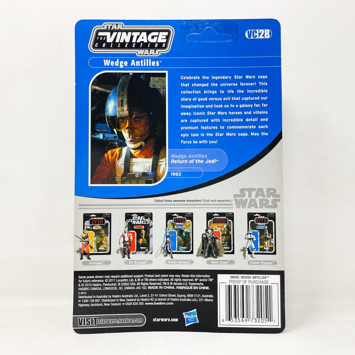 Vintage Hasbro Star Wars Vintage Collection Carded VC028 Wedge Antilles - The Vintage Collection (2010)