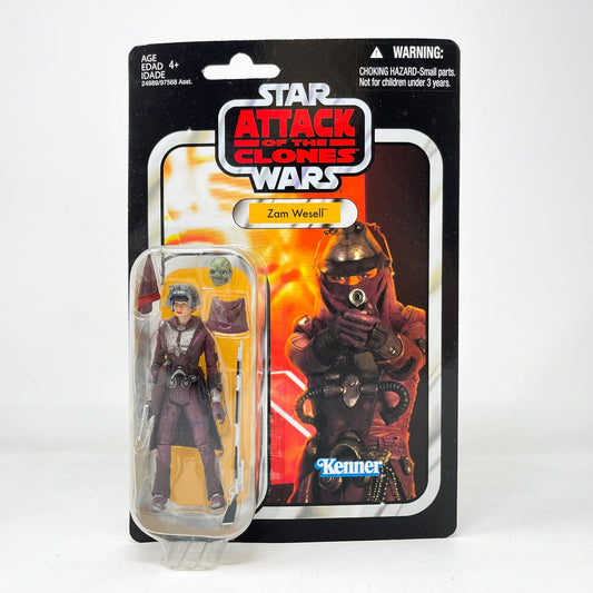 Vintage Hasbro Star Wars Vintage Collection Carded VC030 Zam Wesell - AOTC (2010) - Canadian Offerless - The Vintage Collection