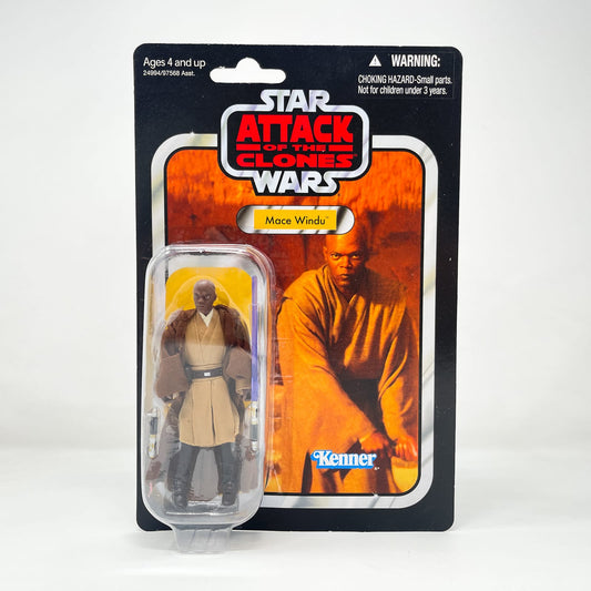 Vintage Hasbro Star Wars Vintage Collection Carded VC035 Mace Windu AOTC (2010) Offerless - The Vintage Collection