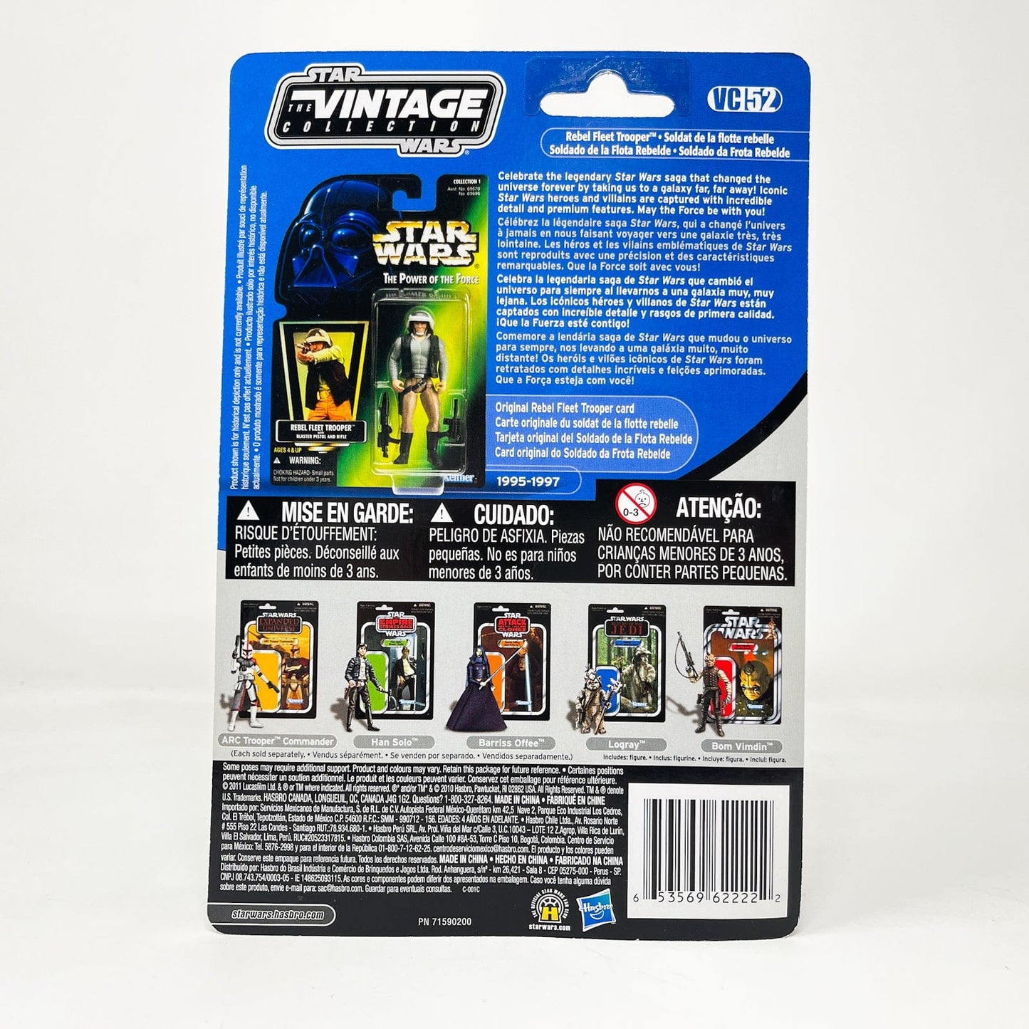 Vintage Hasbro Star Wars Vintage Collection Carded VC052 Rebel Fleet Trooper (2010) Canadian Cardback - The Vintage Collection