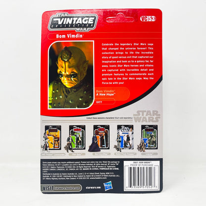 Vintage Hasbro Star Wars Vintage Collection Carded VC053 Bom Vimdin - Cantina Patron (2011) Unpunched - The Vintage Collection