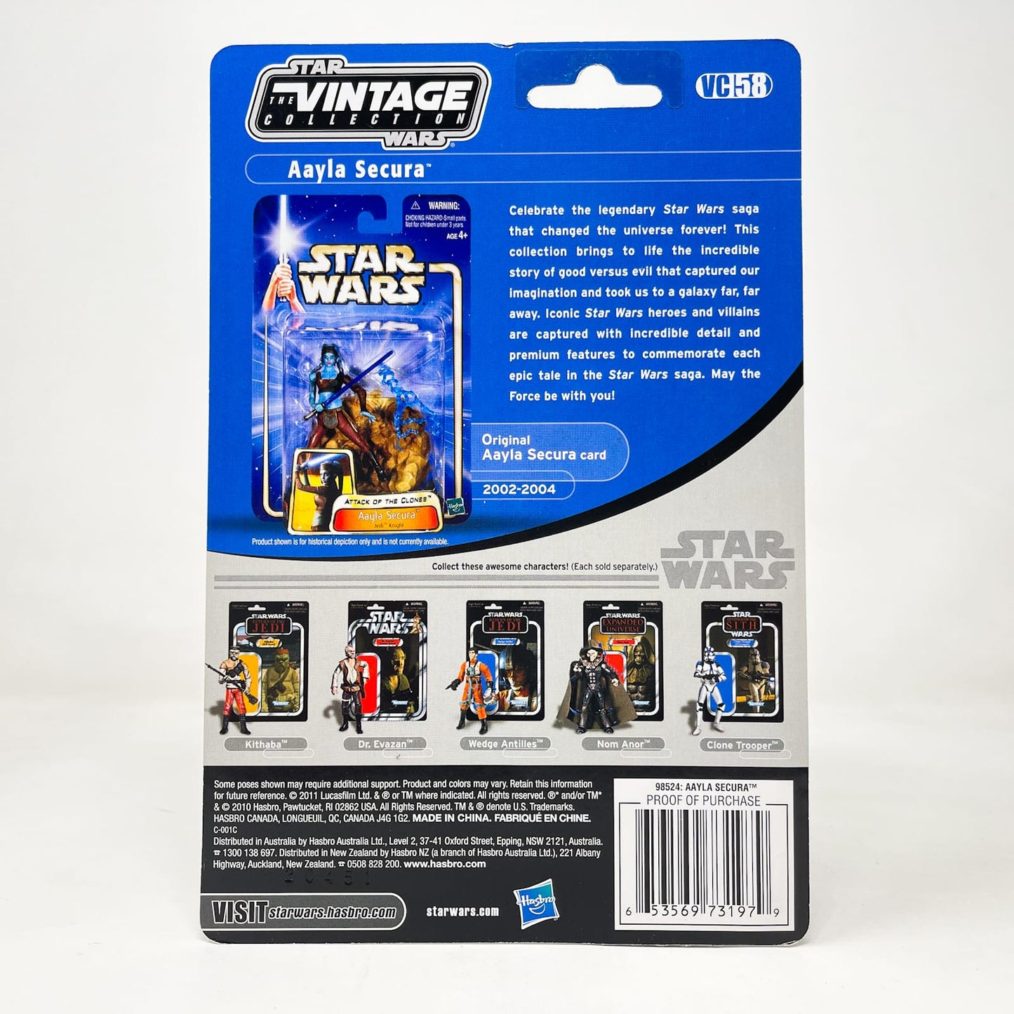 Vintage Hasbro Star Wars Vintage Collection Carded VC058 Aayla Secura - ROTS (2011) -  The Vintage Collection