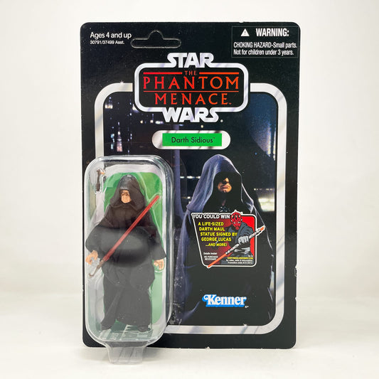 Vintage Hasbro Star Wars Vintage Collection Carded VC079 Darth Sidious - TPM (2012) Canadian w/ Maul Offer - The Vintage Collection