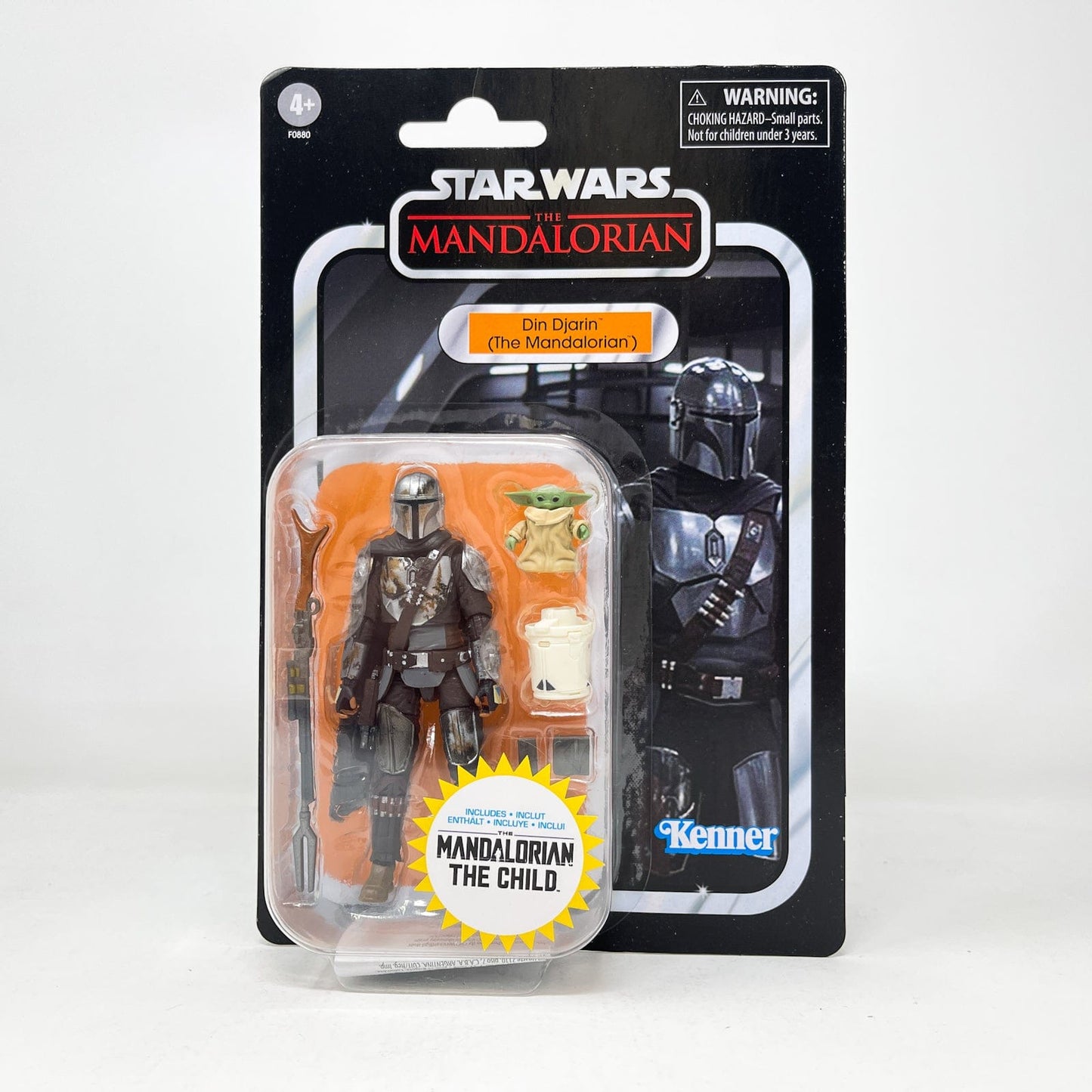 Vintage Hasbro Star Wars Vintage Collection Carded VC177 Djin Djarin (The Mandolorian) with The Child Grogu - The Vintage Collection