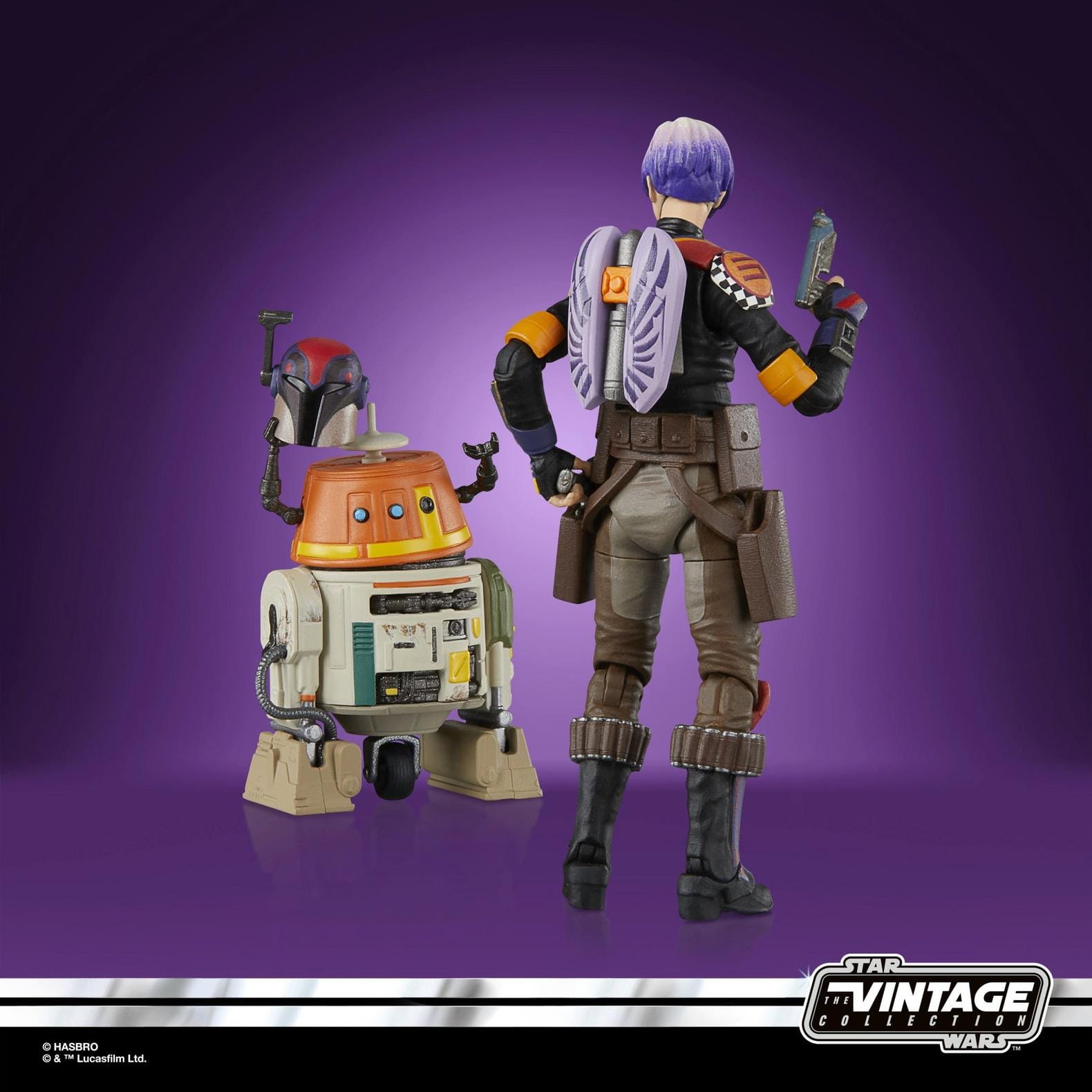 Vintage Hasbro Star Wars Vintage Collection Carded VC332 Sabine Wren & VC333 Chopper (C1-10P) 2 Pack (2024)- The Vintage Collection