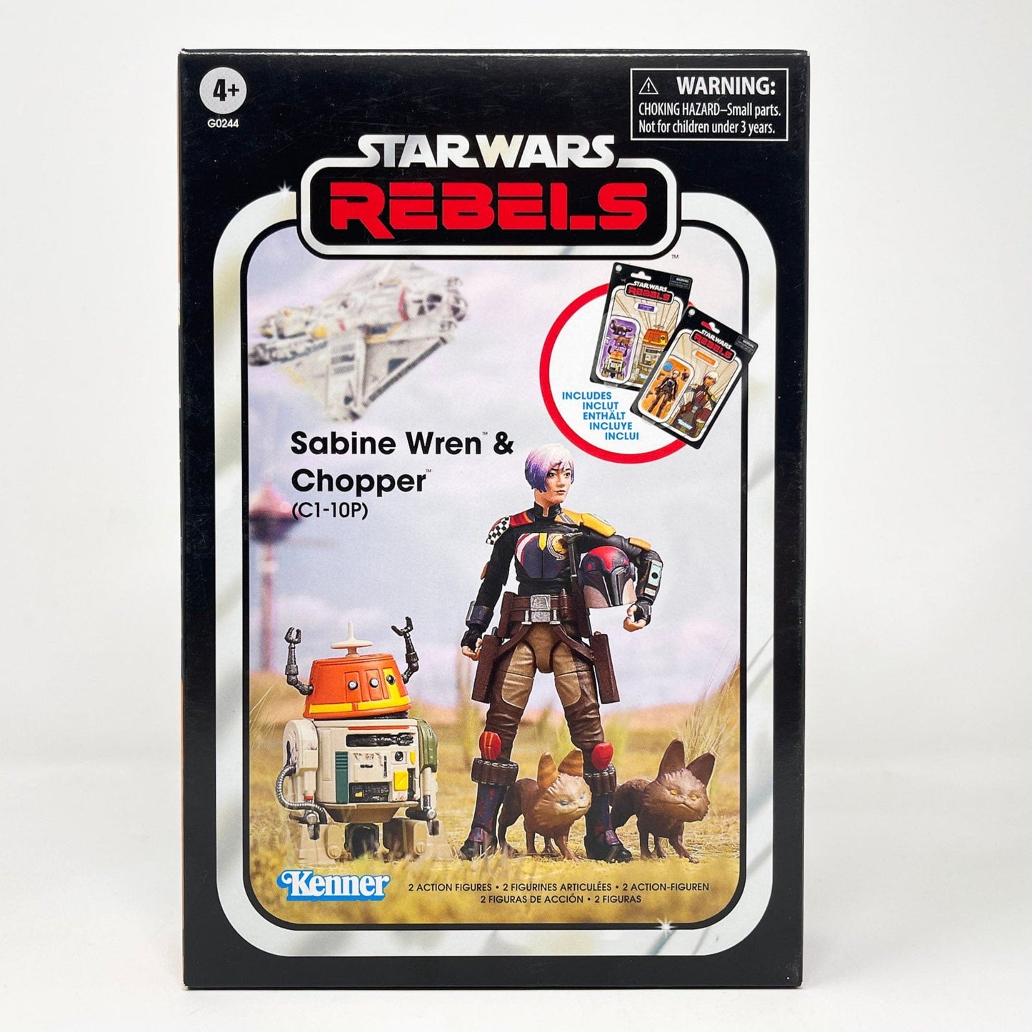 Vintage Hasbro Star Wars Vintage Collection Carded VC332 Sabine Wren & VC333 Chopper (C1-10P) 2 Pack (2024)- The Vintage Collection