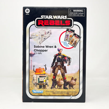 Vintage Hasbro Star Wars Vintage Collection Carded VC332 Sabine Wren & VC333 Chopper (C1-10P) 2 Pack (2024)- The Vintage Collection