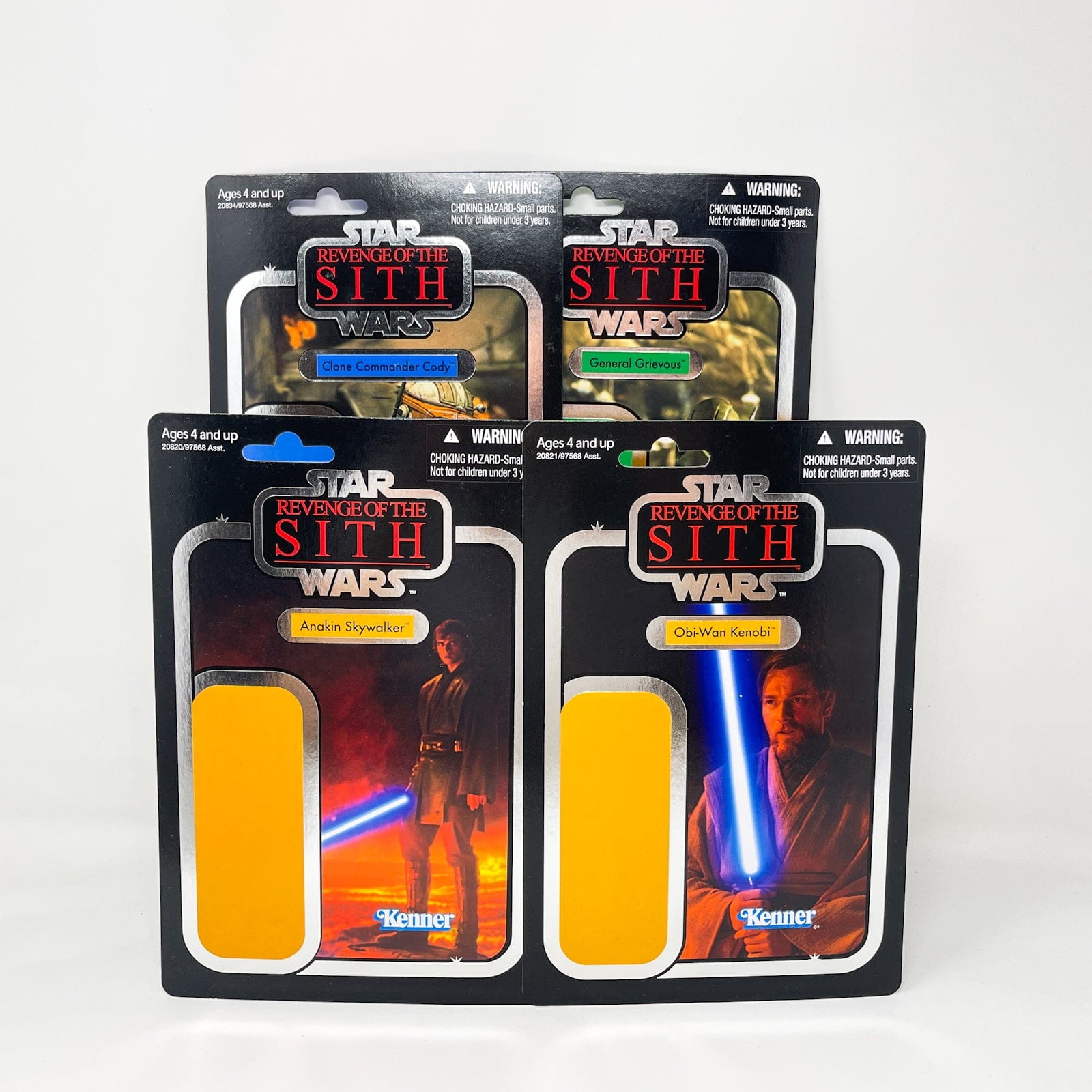 Vintage Hasbro Star Wars Vintage Collection Carded Vintage Collection SDCC Proof Cards – Revenge of the Sith Wave (Set of 4) – Hasbro The Vintage Collection (2010)
