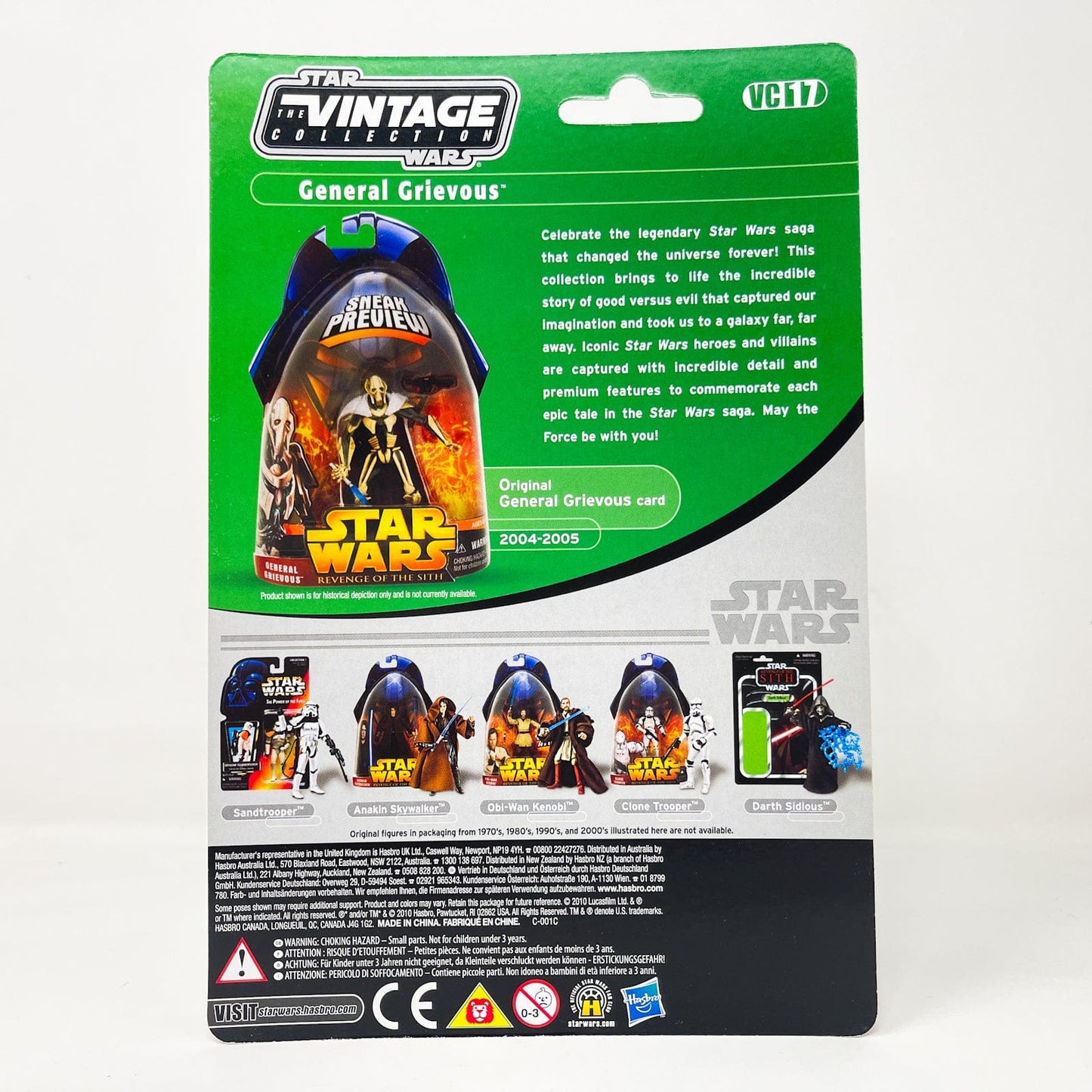 Vintage Hasbro Star Wars Vintage Collection Carded Vintage Collection SDCC Proof Cards – Revenge of the Sith Wave (Set of 4) – Hasbro The Vintage Collection (2010)